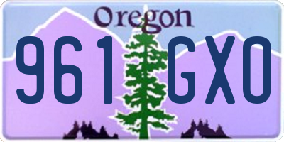 OR license plate 961GXO