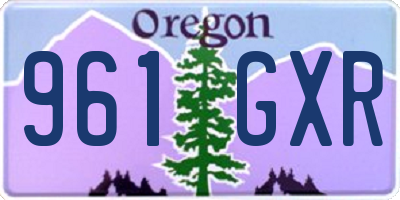 OR license plate 961GXR