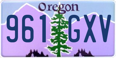 OR license plate 961GXV