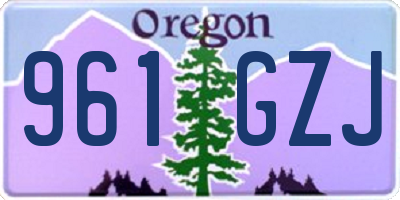 OR license plate 961GZJ