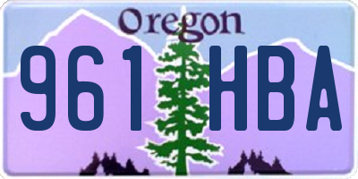 OR license plate 961HBA