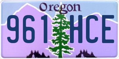 OR license plate 961HCE