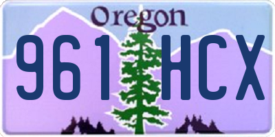 OR license plate 961HCX