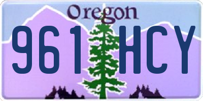 OR license plate 961HCY