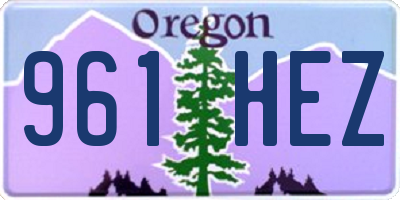 OR license plate 961HEZ