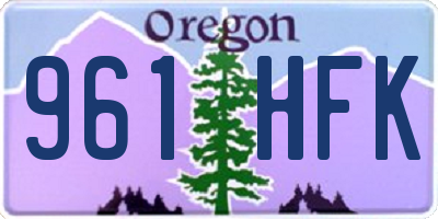 OR license plate 961HFK