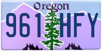 OR license plate 961HFY