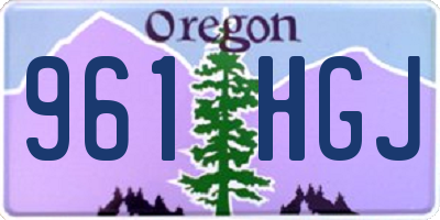 OR license plate 961HGJ