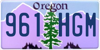 OR license plate 961HGM
