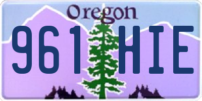 OR license plate 961HIE