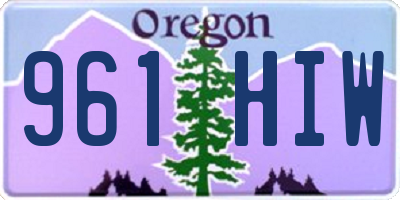 OR license plate 961HIW