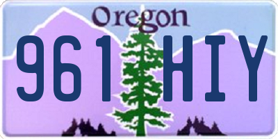 OR license plate 961HIY