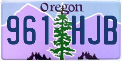 OR license plate 961HJB