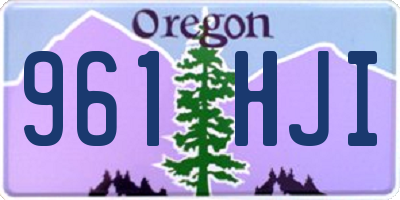 OR license plate 961HJI