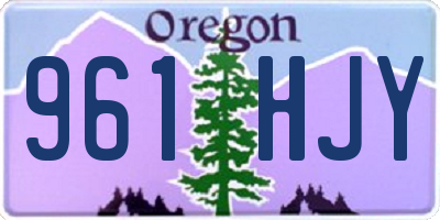 OR license plate 961HJY