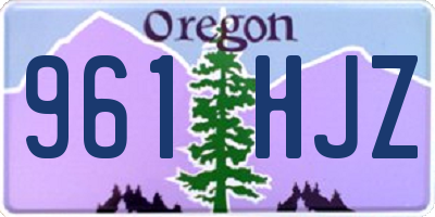 OR license plate 961HJZ