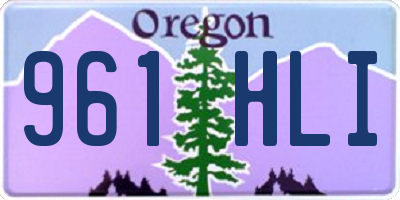 OR license plate 961HLI