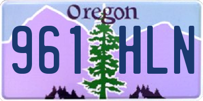 OR license plate 961HLN
