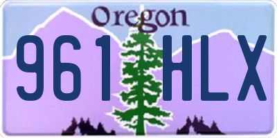 OR license plate 961HLX