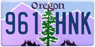 OR license plate 961HNK