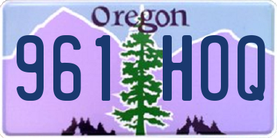 OR license plate 961HOQ