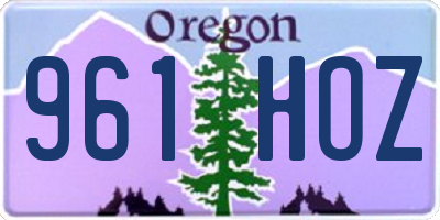 OR license plate 961HOZ