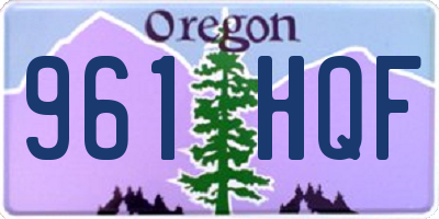 OR license plate 961HQF