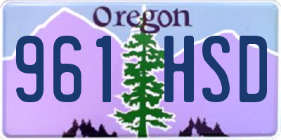 OR license plate 961HSD