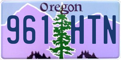 OR license plate 961HTN