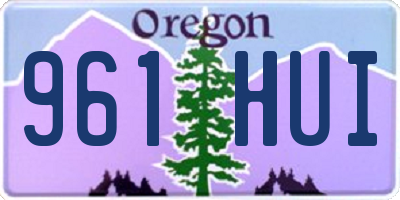 OR license plate 961HUI