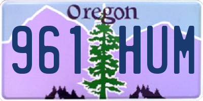 OR license plate 961HUM