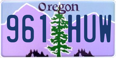OR license plate 961HUW