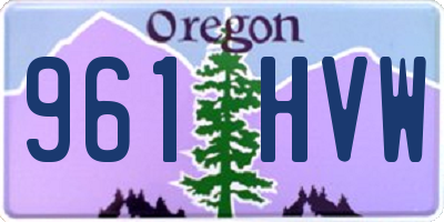 OR license plate 961HVW