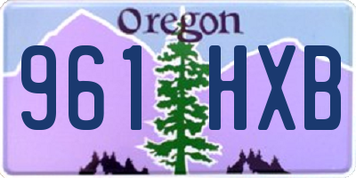 OR license plate 961HXB