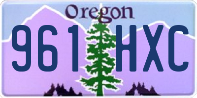 OR license plate 961HXC