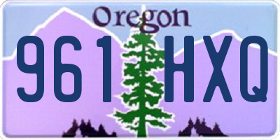 OR license plate 961HXQ