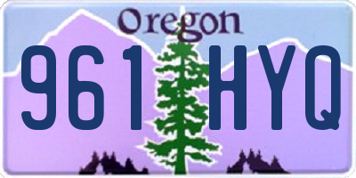 OR license plate 961HYQ