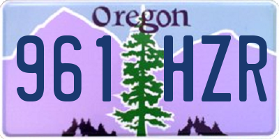 OR license plate 961HZR