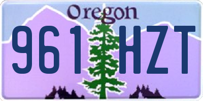 OR license plate 961HZT