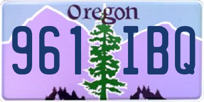 OR license plate 961IBQ