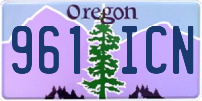 OR license plate 961ICN