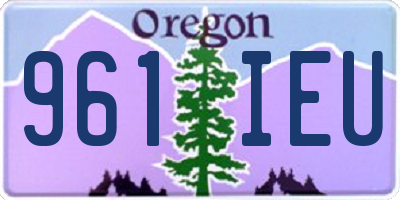 OR license plate 961IEU