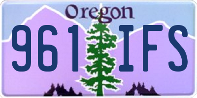 OR license plate 961IFS