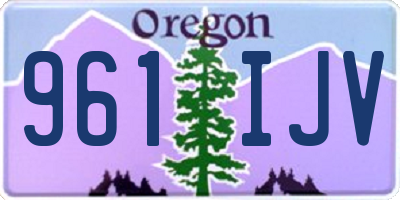 OR license plate 961IJV