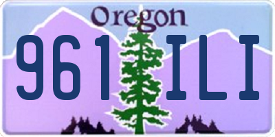 OR license plate 961ILI