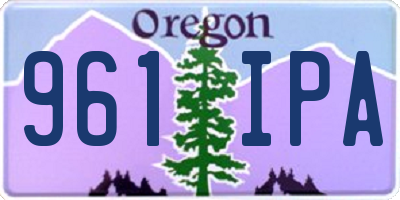 OR license plate 961IPA