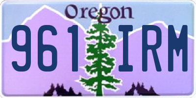 OR license plate 961IRM