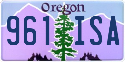 OR license plate 961ISA