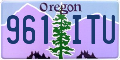 OR license plate 961ITU