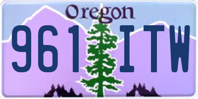 OR license plate 961ITW